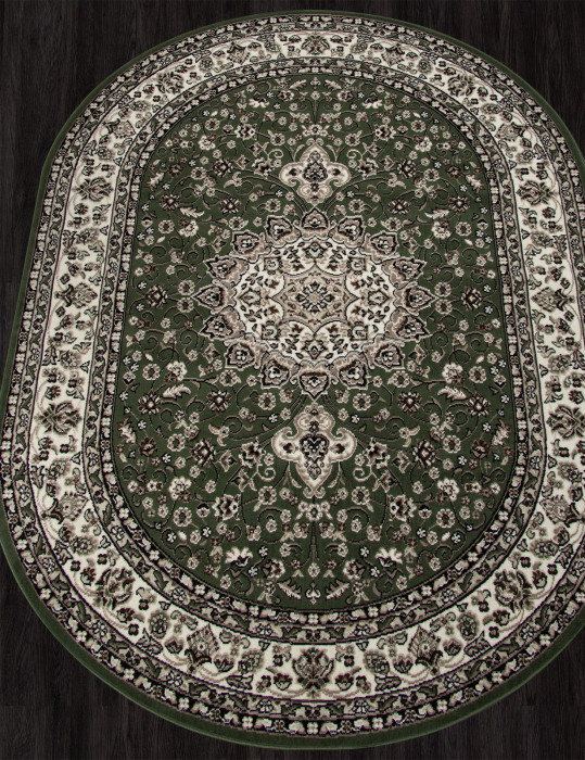 Ковер D411 - GREEN - Овал - коллекция GAVANA