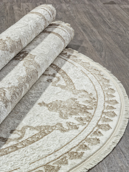 Ковер 30231Y - BEIGE / L.GREY - Овал - коллекция SANDALI