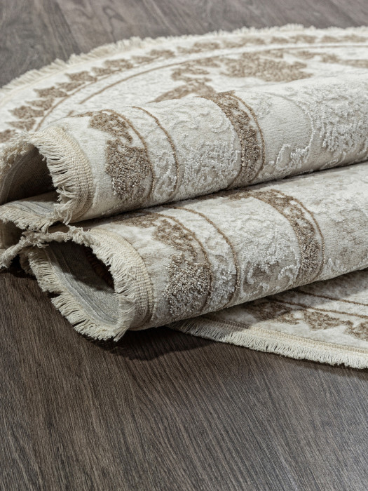 Ковер 30231Y - BEIGE / L.GREY - Овал - коллекция SANDALI
