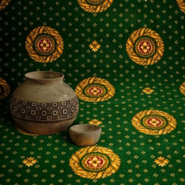 Ковролин Лидер Круг Зеленый