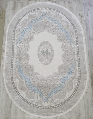 Ковер 36548A oval L.BEIGE / BLUE