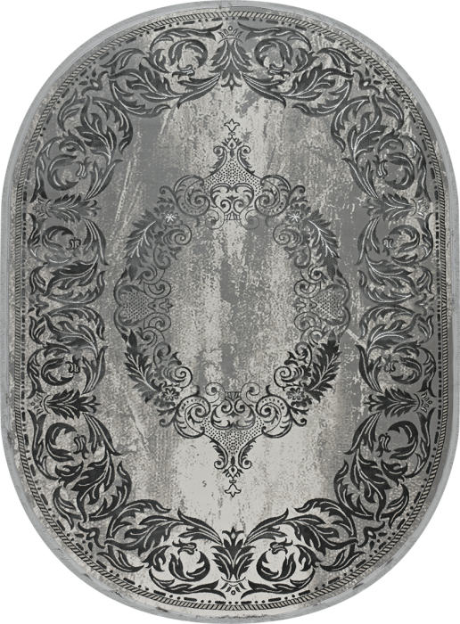 Ковер 36567A oval GREY / GREY