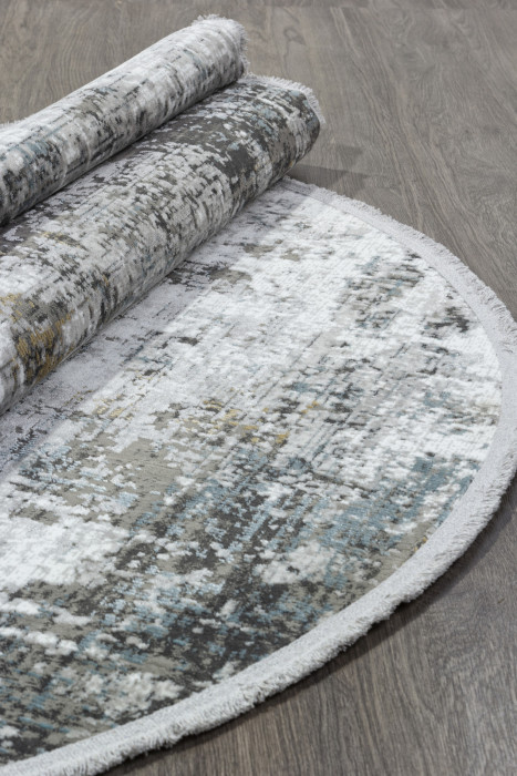 Ковер C269AJ - GREY / BLUE - Овал - коллекция LORENZO
