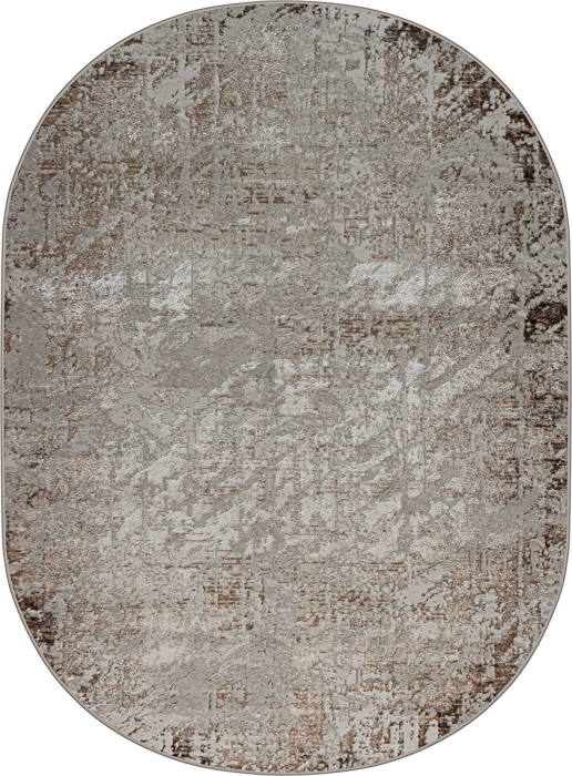 Ковер 38551A oval BROWN FLS / CREAM FL