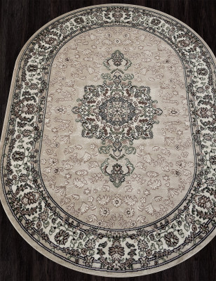 Ковер D412 - BEIGE - Овал - коллекция GAVANA