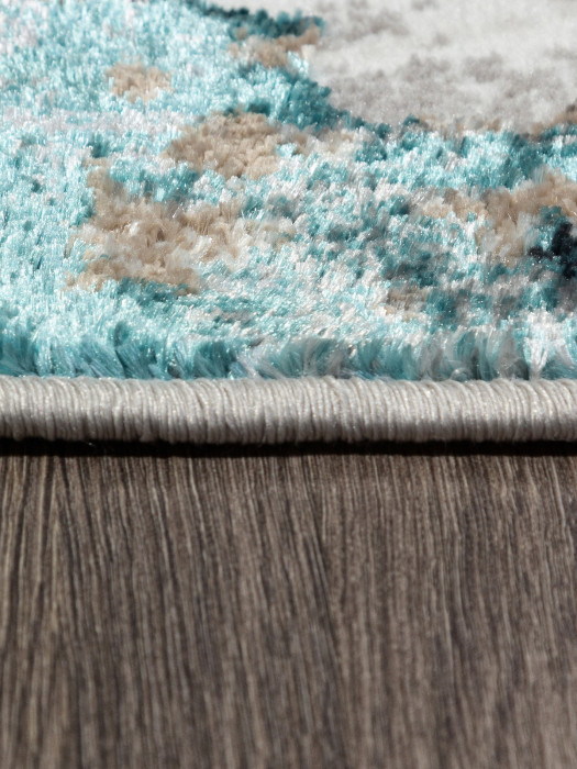 Ковер 01632A - GREY / TURQUOISE - Овал - коллекция PARADIZE