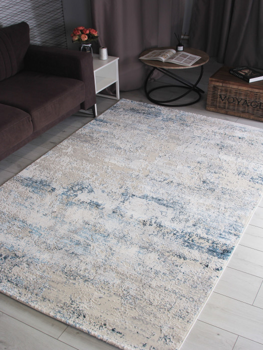 Ковер 5072A - CREAM / P.D.BLUE - Прямоугольник - коллекция AMELI