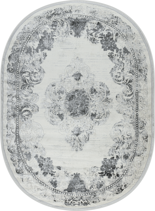 Ковер 39983B oval GREY / L.GREY