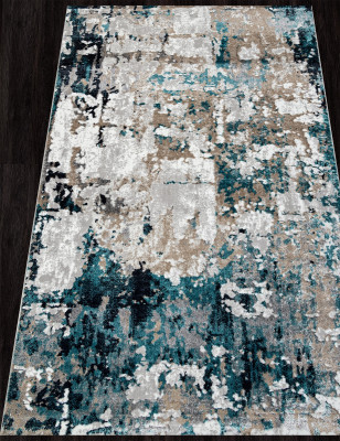 Ковер 01632A - GREY / TURQUOISE - Прямоугольник - коллекция PARADIZE