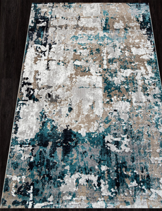 Ковер 01632A - GREY / TURQUOISE - Прямоугольник - коллекция PARADIZE
