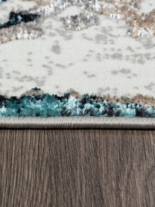 Ковер 01632A - GREY / TURQUOISE - Прямоугольник - коллекция PARADIZE