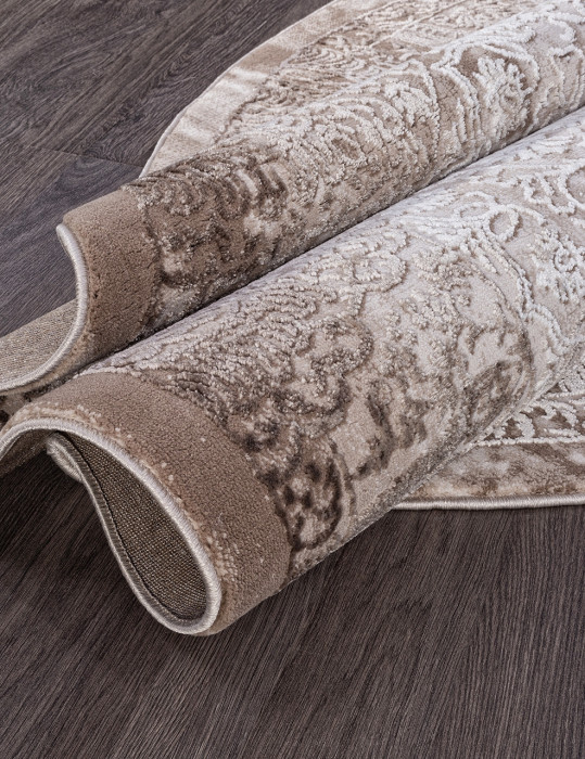 Ковер 03878B - BROWN / BROWN - Круг - коллекция ARMINA
