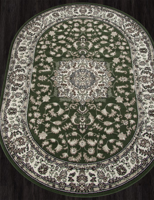 Ковер D412 - GREEN - Овал - коллекция GAVANA