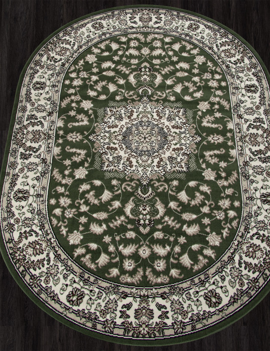 Ковер D412 - GREEN - Овал - коллекция GAVANA