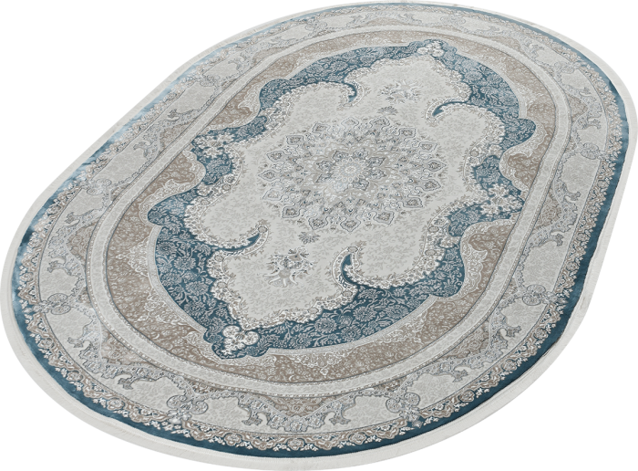 Ковер 36945A oval BLUE / BLUE