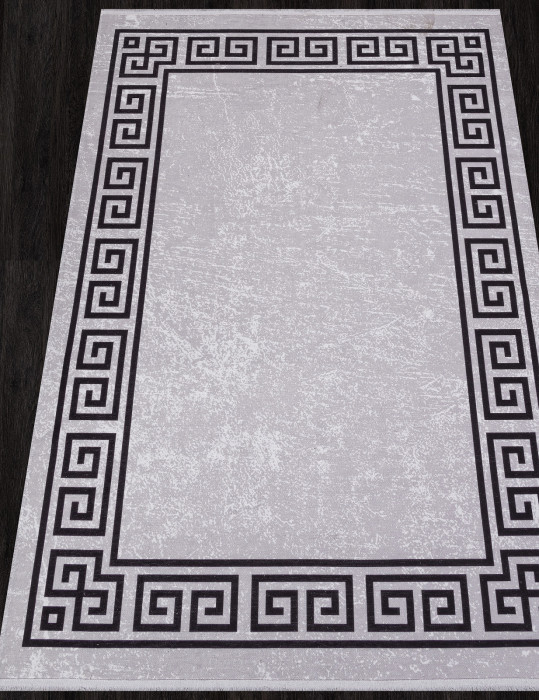 Ковер AB194A - GREY / BLACK - Прямоугольник - коллекция LOTUS