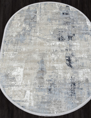 Ковер C288AH - GREY / L.BLUE - Овал - коллекция LORENZO