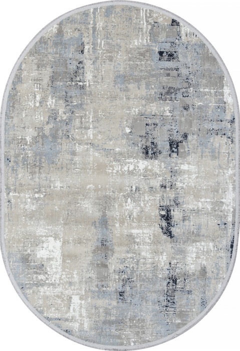 Ковер C288AH - GREY / L.BLUE - Овал - коллекция LORENZO