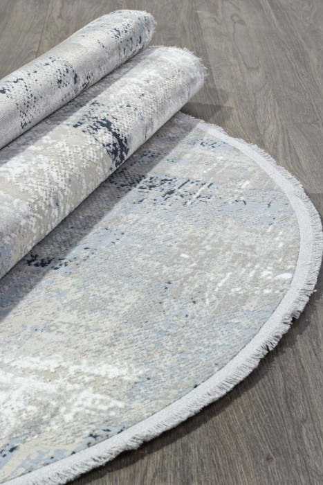 Ковер C288AH - GREY / L.BLUE - Овал - коллекция LORENZO