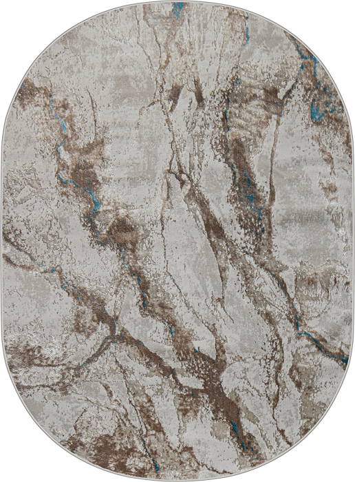 Ковер 38552A oval BLUE FLS / CREAM FLS