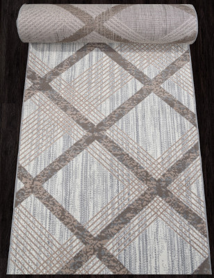 Ковер F351 - CREAM-BLUE - Дорожка - коллекция SIERRA