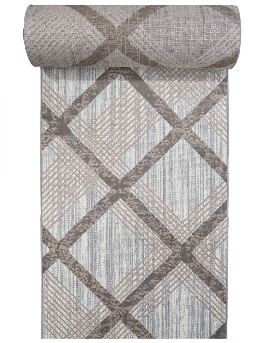 Ковер F351 - CREAM-BLUE - Дорожка - коллекция SIERRA