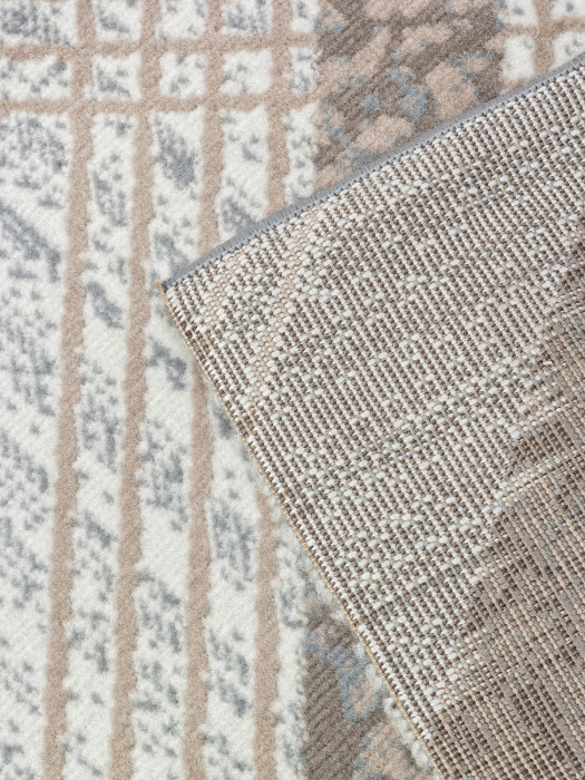 Ковер F351 - CREAM-BLUE - Дорожка - коллекция SIERRA