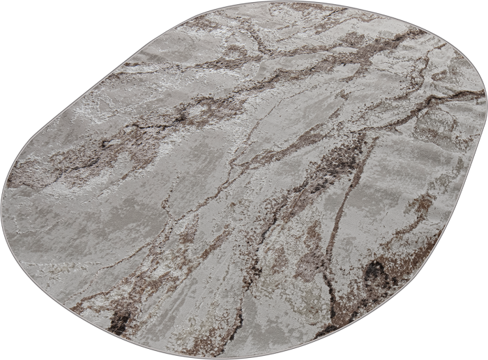 Ковер 38552A oval BROWN FLS / CREAM FL
