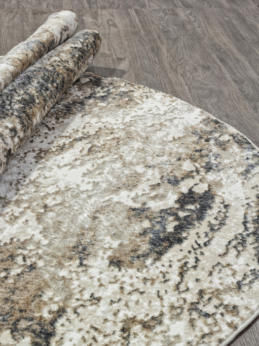 Ковер 02463A - BEIGE / BEIGE - Овал - коллекция SAFARI