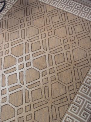 Ковер 06027A - BEIGE / DARK VIZON - Прямоугольник - коллекция PRAGA