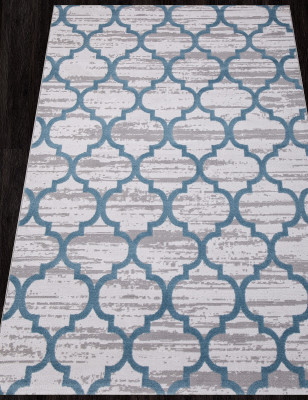 Ковер M012A - D.GREY SHRINK / L.BLUE HEATSET - Прямоугольник - коллекция VALENTINO