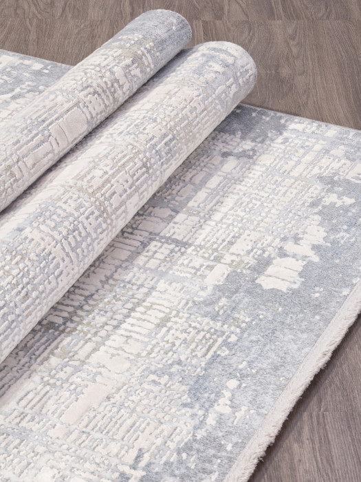 Ковер C634AQ - GREY / L.GREY - Прямоугольник - коллекция PERLA