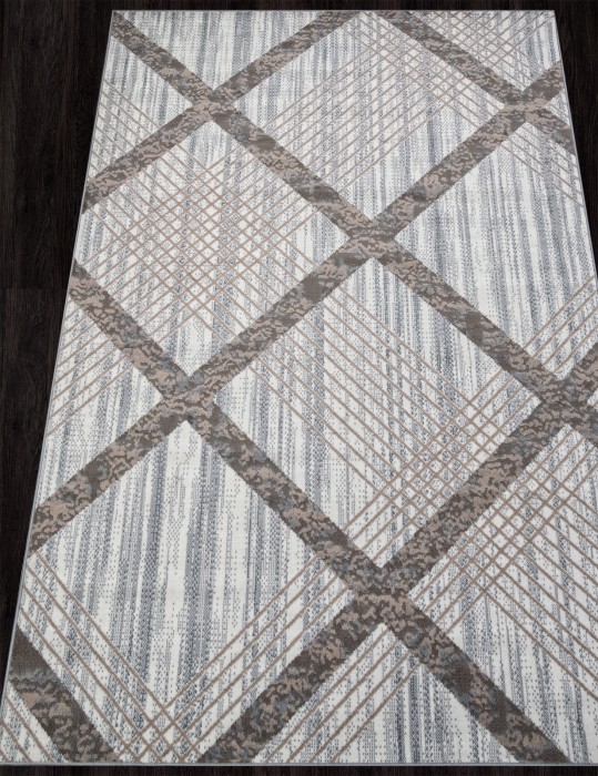 Ковер F351 - CREAM-BLUE - Прямоугольник - коллекция SIERRA