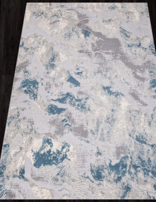 Ковер M018A - D.GREY SHRINK / L.BLUE HEATSET - Прямоугольник - коллекция VALENTINO