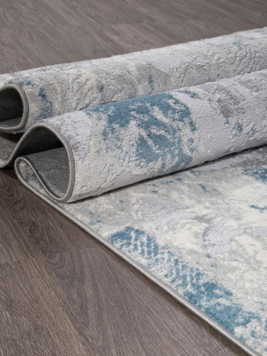 Ковер M018A - D.GREY SHRINK / L.BLUE HEATSET - Прямоугольник - коллекция VALENTINO