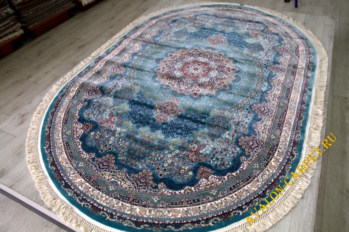 Ковер 36316A oval BLUE / BLUE