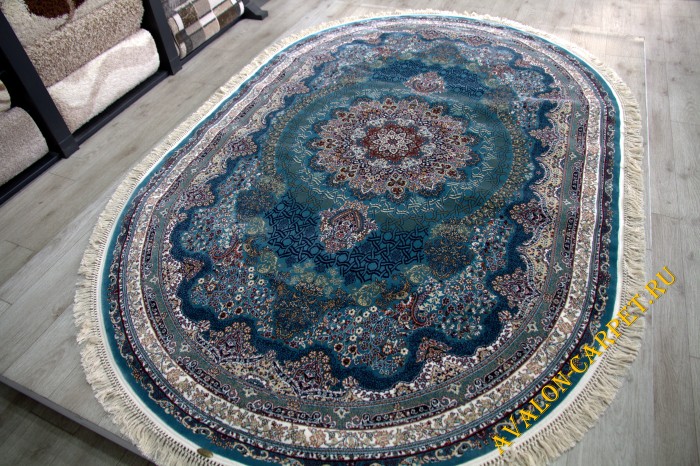 Ковер 36316A oval BLUE / BLUE