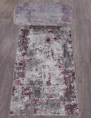 Ковер 23319 - 950 GREY / PURPLE - Дорожка - коллекция GRAND