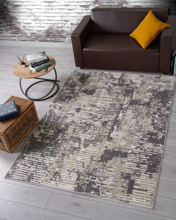 Ковер D999 - CREAM-GRAY - Прямоугольник - коллекция ATLANTIS