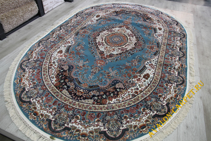 Ковер 36318A oval BLUE / BLUE