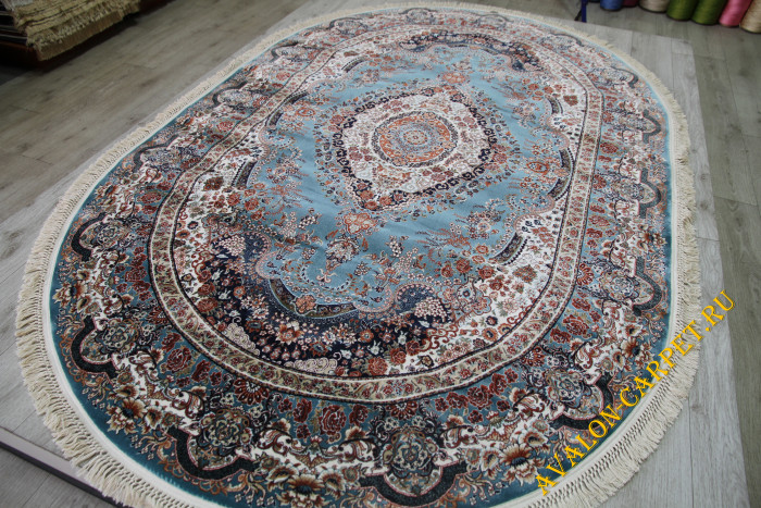 Ковер 36318A oval BLUE / BLUE