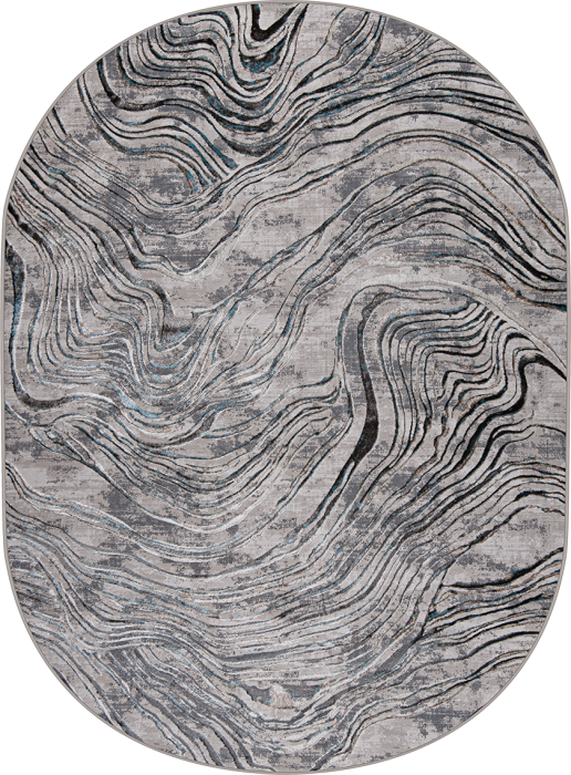 Ковер 37885A oval BLUE FLS / BEIGE FLS