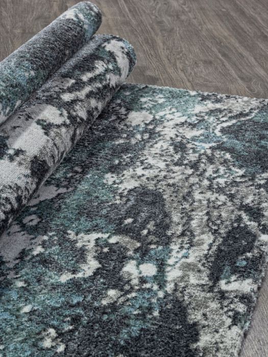 Ковер 02463H - BLUE / GREY - Прямоугольник - коллекция SAFARI