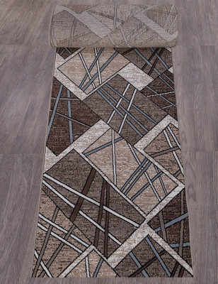 Ковер D487 - BEIGE-BROWN 2 - Дорожка - коллекция SIERRA