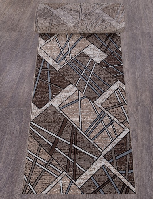 Ковер D487 - BEIGE-BROWN 2 - Дорожка - коллекция SIERRA