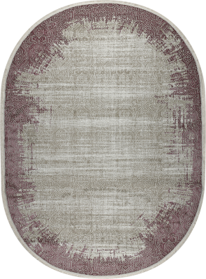 Ковер 36949A oval BEIGE / DL.LILA
