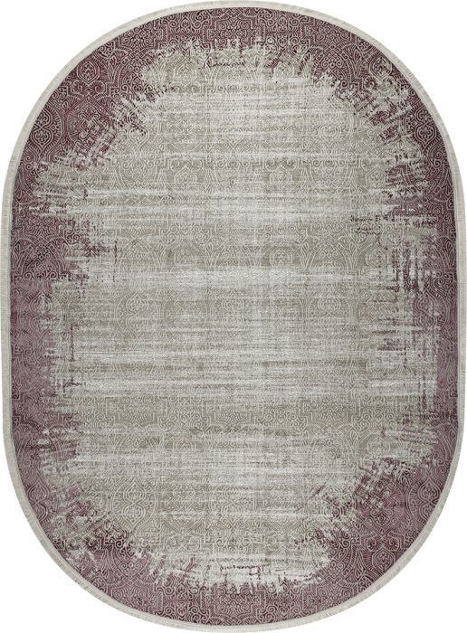 Ковер 36949A oval BEIGE / DL.LILA