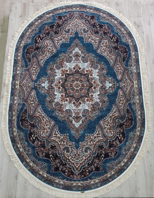 Ковер 36320A oval BLUE / BLUE