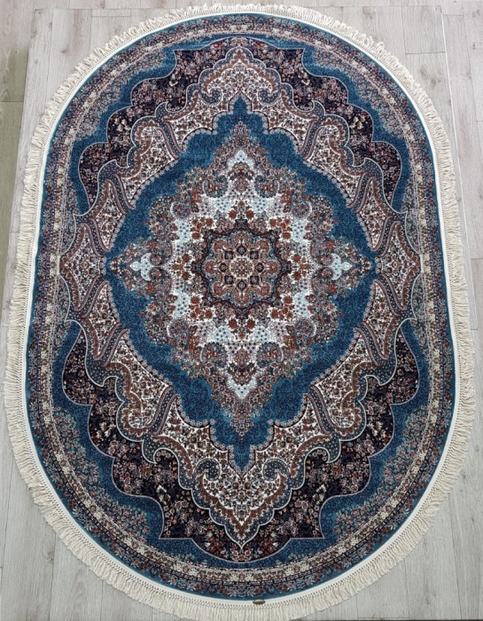 Ковер 36320A oval BLUE / BLUE