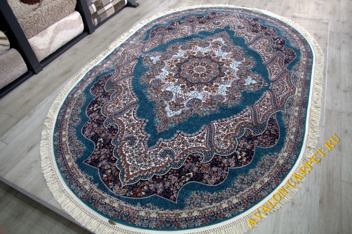 Ковер 36320A oval BLUE / BLUE
